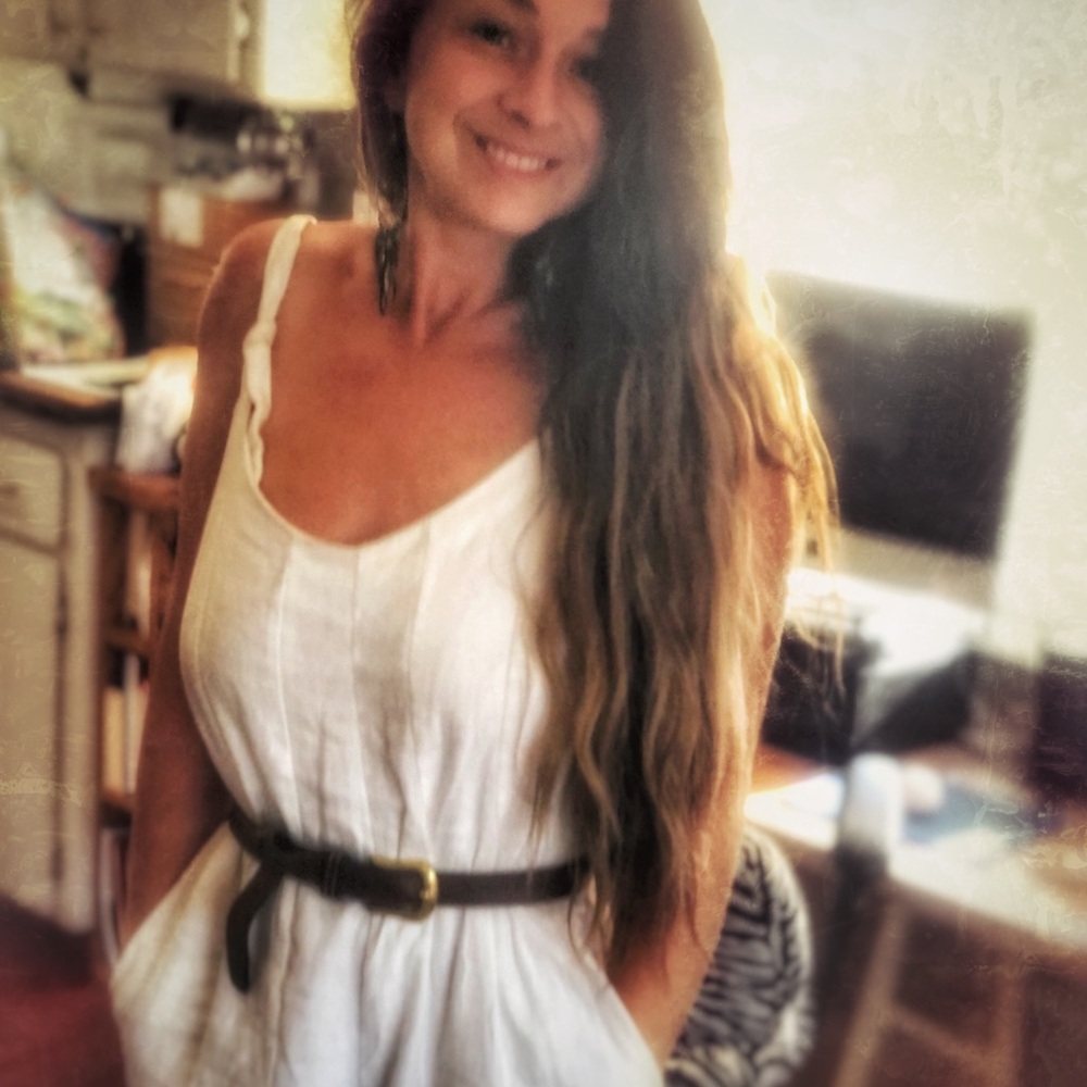 Magaschoni Cream Sleeveless Tie-Shoulder Linen Jumpsuit